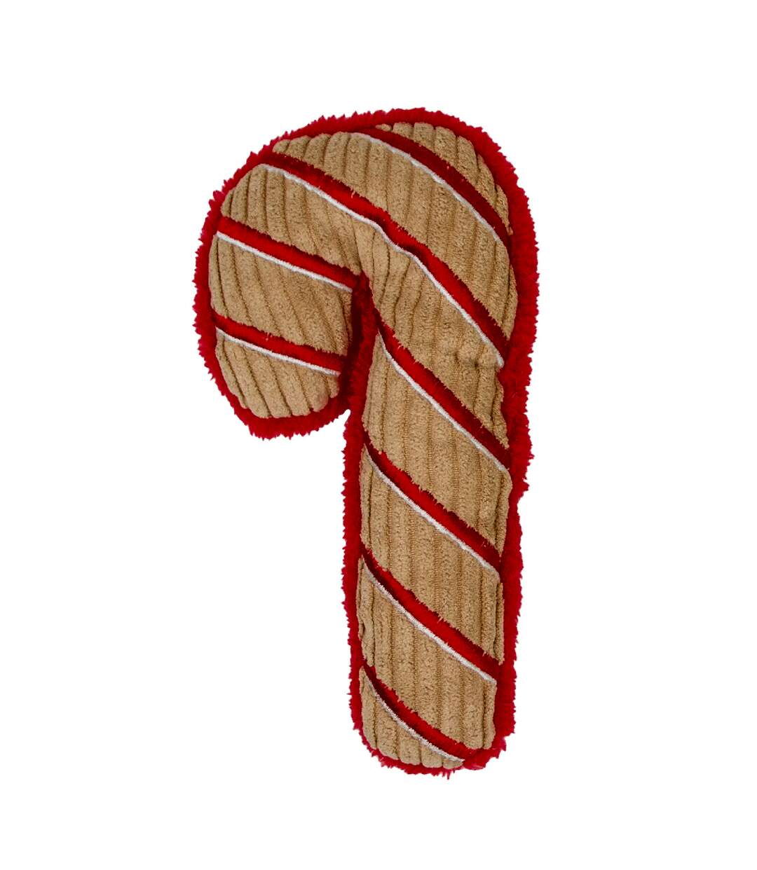 Candy cane christmas plush dog toy one size red/beige/white Ancol-1