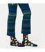 1 Pack Mens & Ladies Cotton Flower Design Socks-3