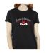 Disney Womens/Ladies Minnie Mouse Christmas Holly Cotton Boyfriend T-Shirt (Noir) - UTBI39296-3