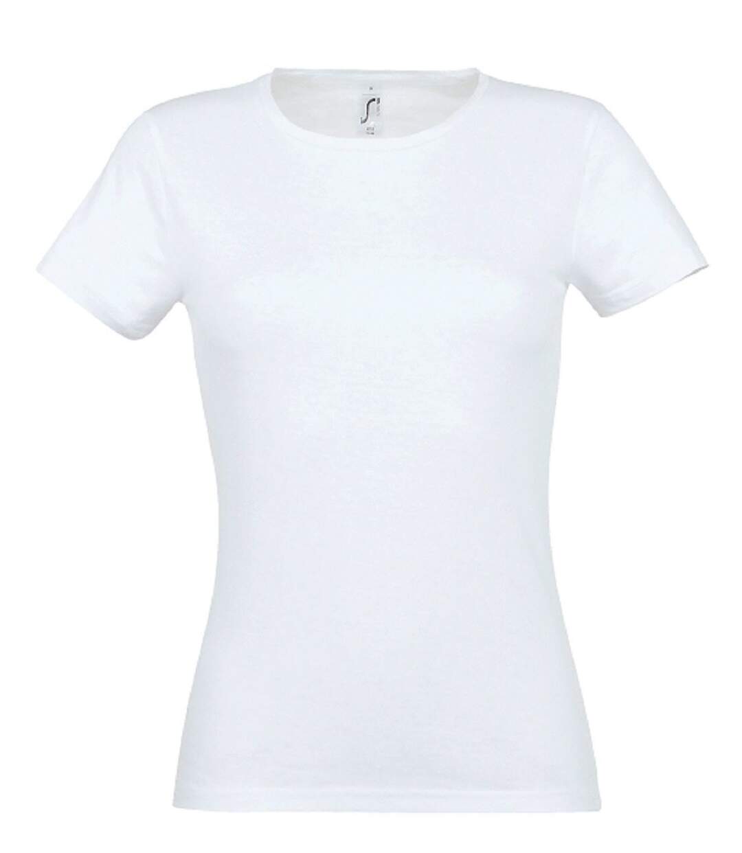 T-shirt manches courtes col rond - Femme - 11386 - blanc-1