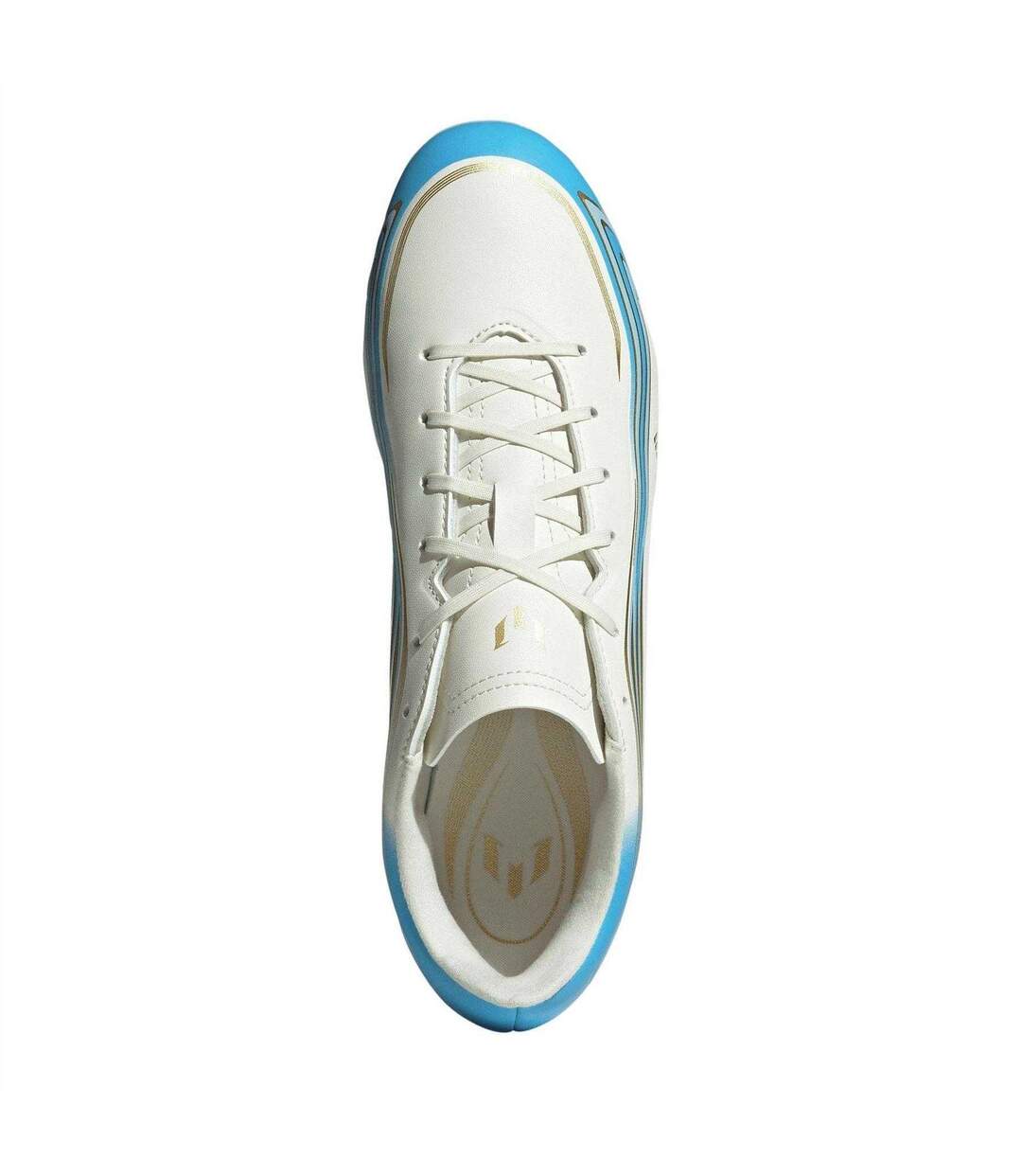 Mens F50 Club Firm Ground Football Boots Cream Blue Gold Adidas-4