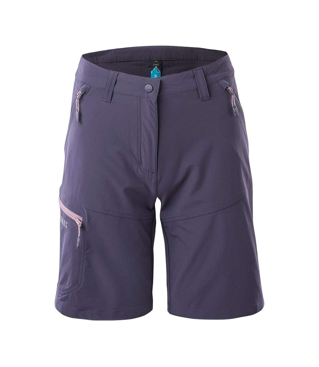 Womens/ladies cecilia shorts graystone/elderberry purple Elbrus-1