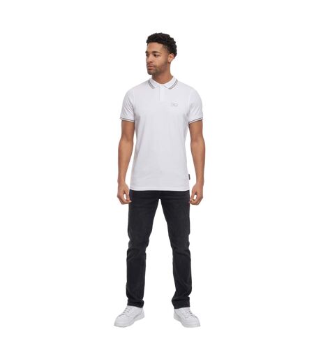 Mens Tarquin Polo Shirt White Crosshatch