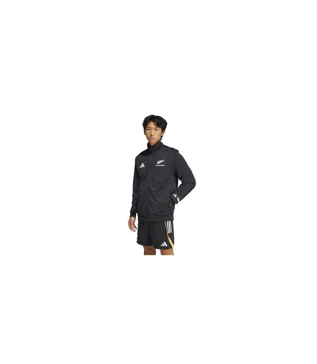 Mens Polyester Tracksuit Top Black Adidas-1