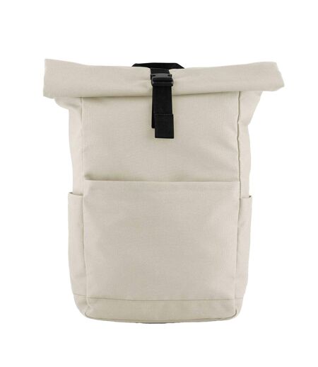 Premium Roll Top Recycled Backpack One Size Natural Stone Bagbase