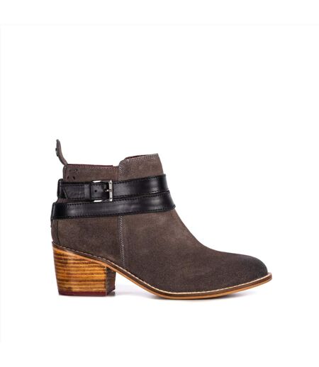 Ladies Lily Tan Suede Strap Boot