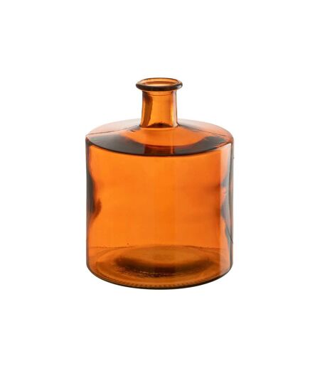 Paris Prix - Vase Déco En Verre bouteille 26cm Orange
