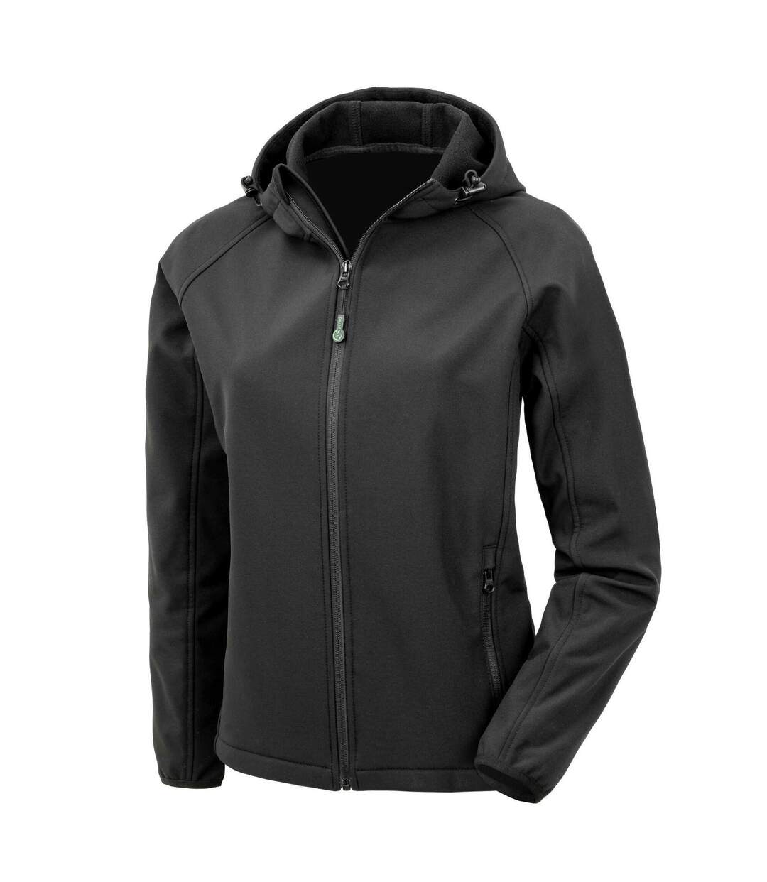 Womens/ladies 3 Layer Printable Soft Shell Jacket Black Result Recycled-2