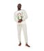 Ensemble De Pyjama Long Manches Longues Motif/style Rayé Homme Blanc Vert Elf-1
