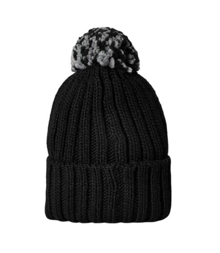 Womens/ladies Semiury Flag Bobble Hat Black Napapijri