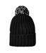 Womens/ladies Semiury Flag Bobble Hat Black Napapijri-2