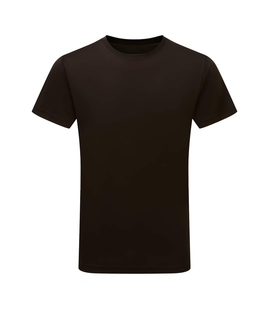 Mens Short Sleeve Lightweight Fitness T-shirt Chocolate Tri Dri-1