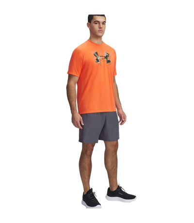 Mens Technical Wordmark Woven Shorts Castle Rock Grey Under Armour