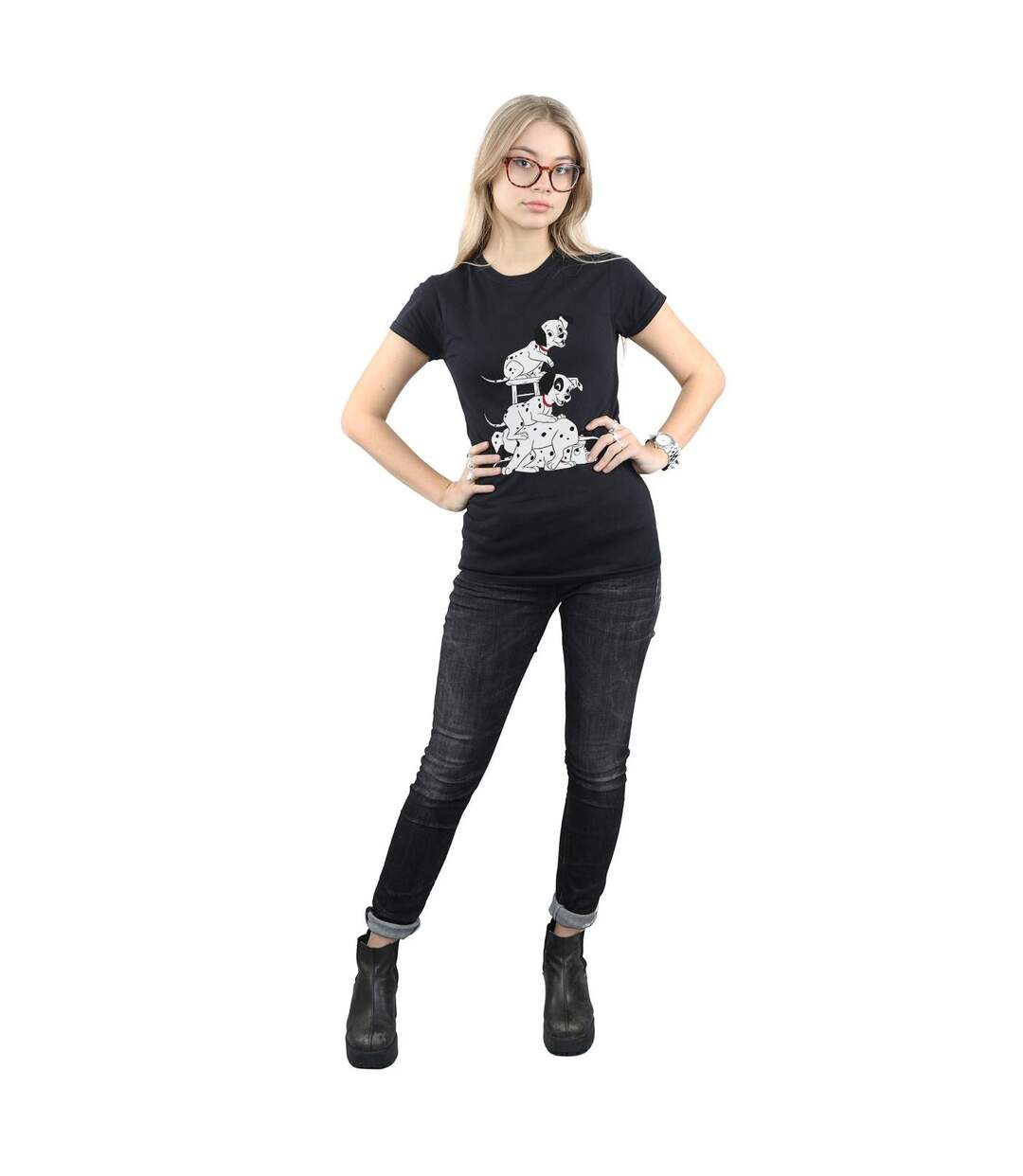 Disney T-shirt en coton Femme/Ladies 101 Dalmatians Chair (Noir) - UTBI14865-4