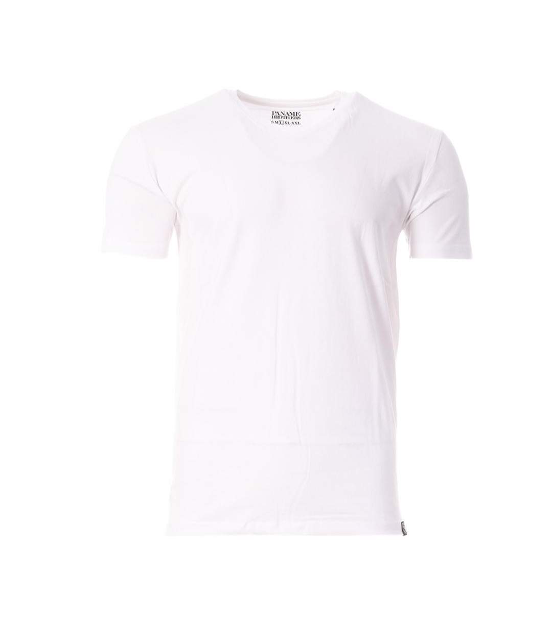 T-shirt blanc homme paname brothers tario - l-1