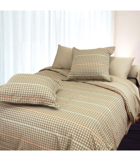 Drap plat uni Satin de coton DAUPHINE Marron