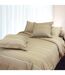 Drap plat uni Satin de coton DAUPHINE Marron-2