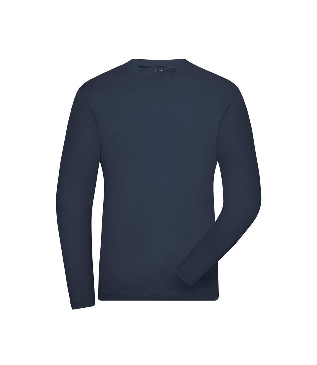 Mens organic cotton long sleeve sweater navy James and Nicholson-1