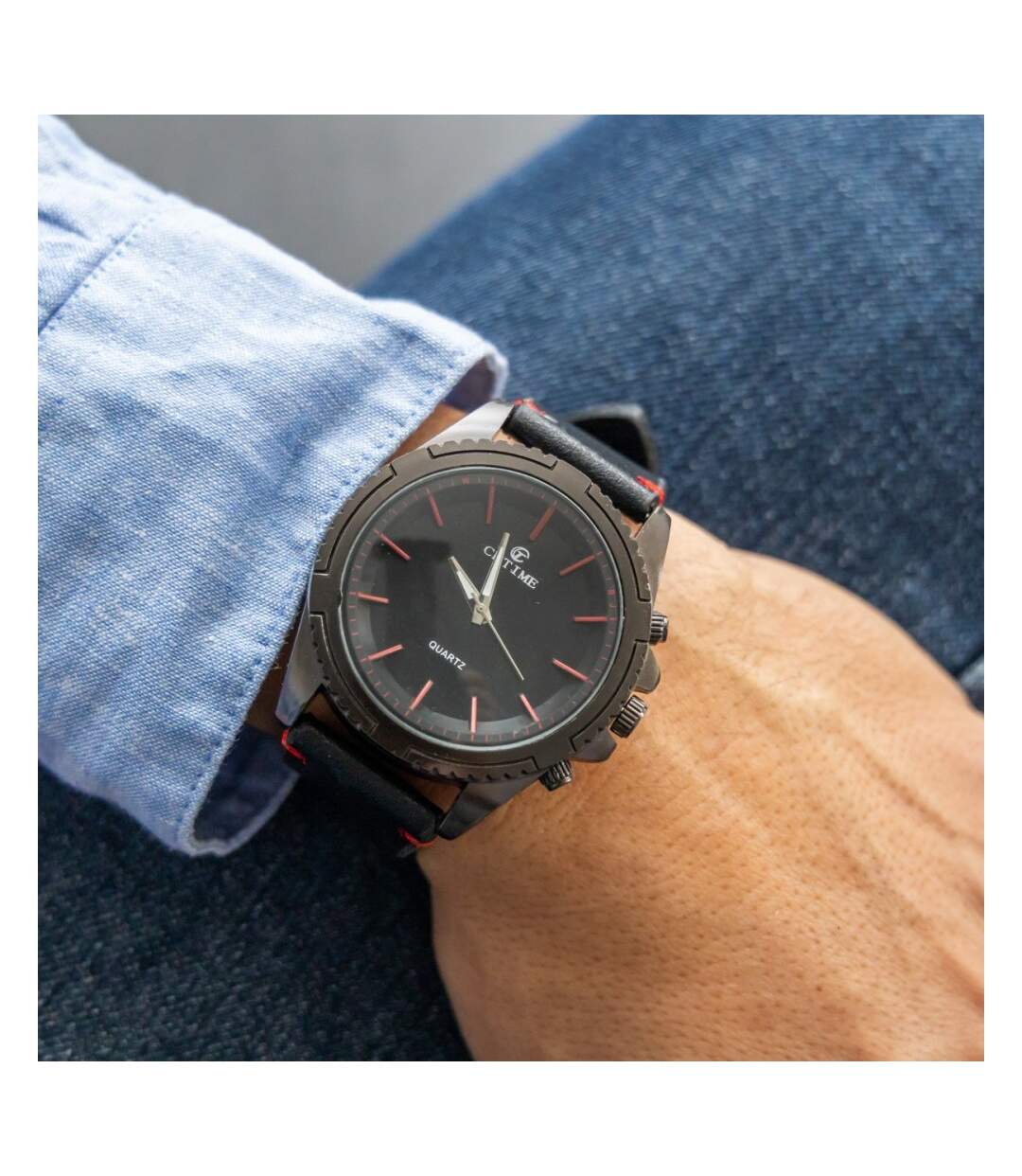 Très Belle Montre pour Homme Noir CHTIME