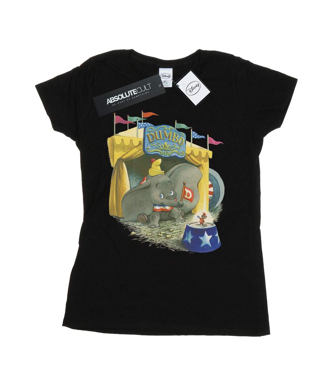 Disney T-shirt en coton Dumbo Circus Femme/Femme (Noir) - UTBI15224-1