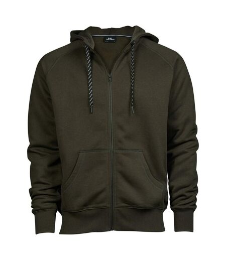 Sweat À Capuche Homme Vert Kaki Foncé Tee Jays