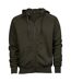 Sweat À Capuche Homme Vert Kaki Foncé Tee Jays-1