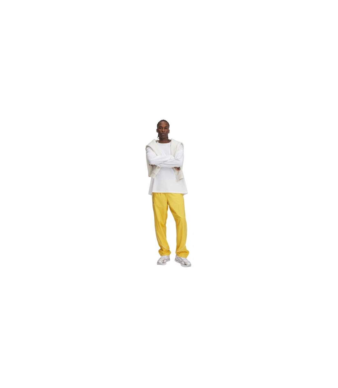 Unisex Adult Contrast Piping Tracksuit Bottoms Yellow Under Armour-1