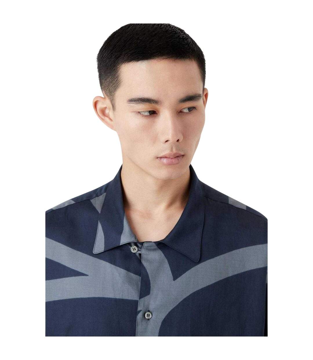 Chemise Manches Longues Motif/style Abstrait Homme Bleu Emporio Armani-4