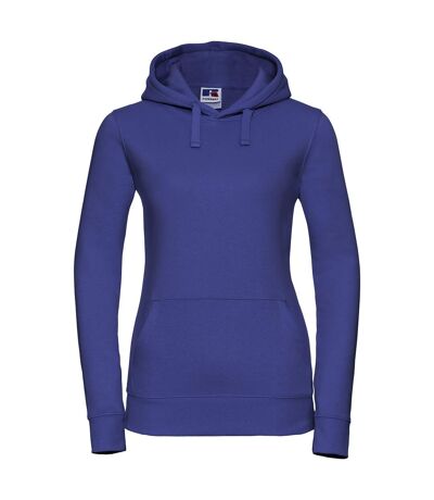 Womens/ladies authentic hoodie bright royal blue Russell