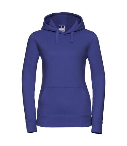 Womens/ladies authentic hoodie bright royal blue Russell