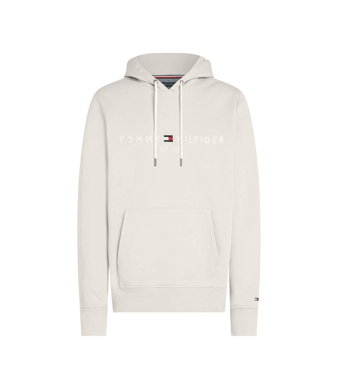 Sweat À Capuche Motif/style Logo Homme Crème Tommy Hilfiger-2