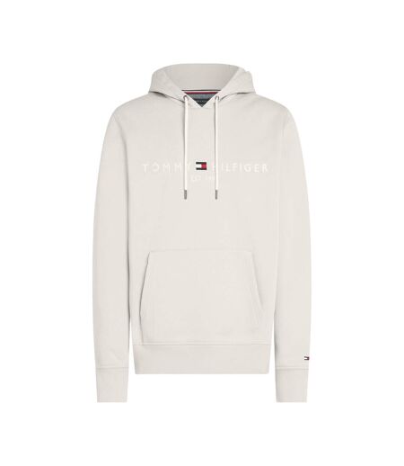 Sweat À Capuche Motif/style Logo Homme Crème Tommy Hilfiger