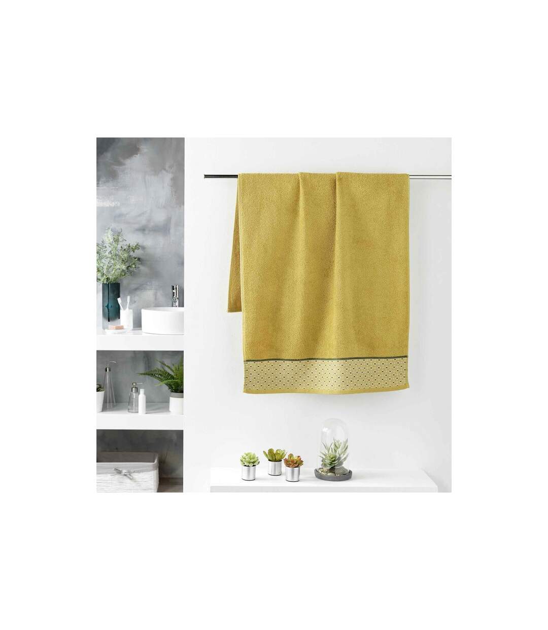 Drap de Douche Jacquard Belina 70x130cm Miel-1