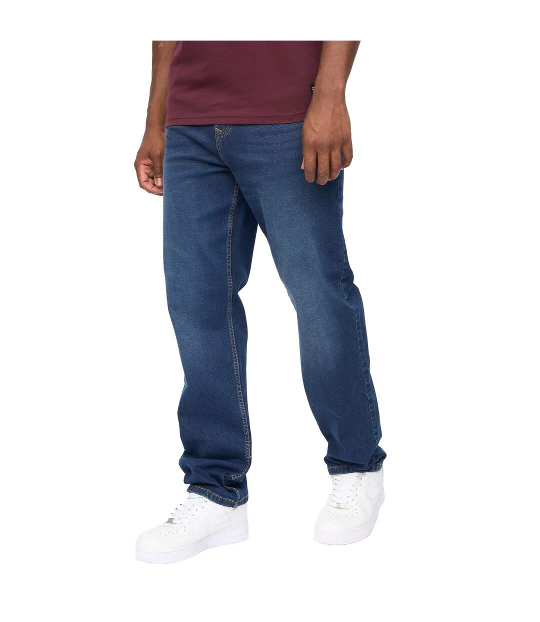 Jean Detendu Homme Bleu Foncé Crosshatch-4