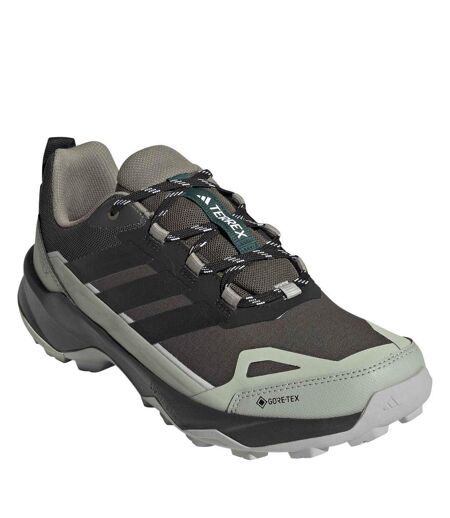 Mens Terrex Skychaser Ax5 Gore-tex Hiking Shoes Carbon Grey Green Adidas