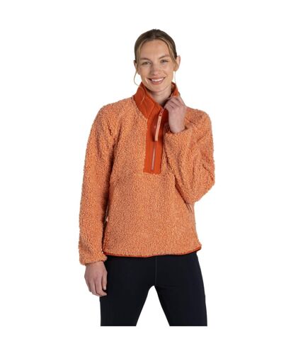 Womens/ladies toro half zip fleece top clay Craghoppers