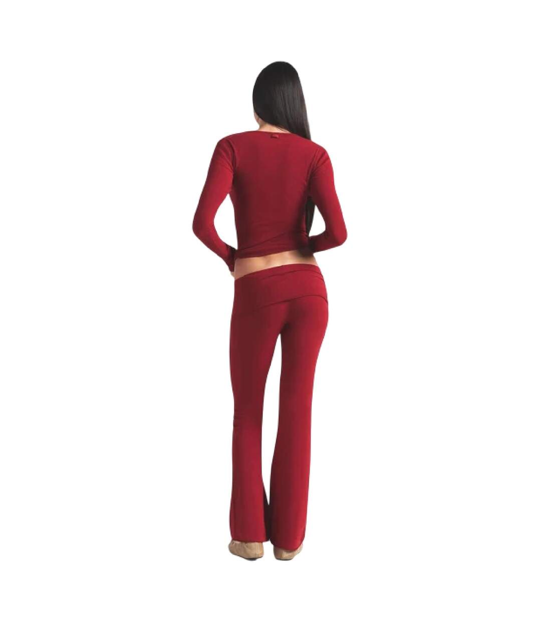 Pantalon Femme Rouge Orange Skims-3