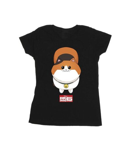 Disney - T-shirt BIG HERO BAYMAX KITTEN FACE - Femme (Noir) - UTBI13376