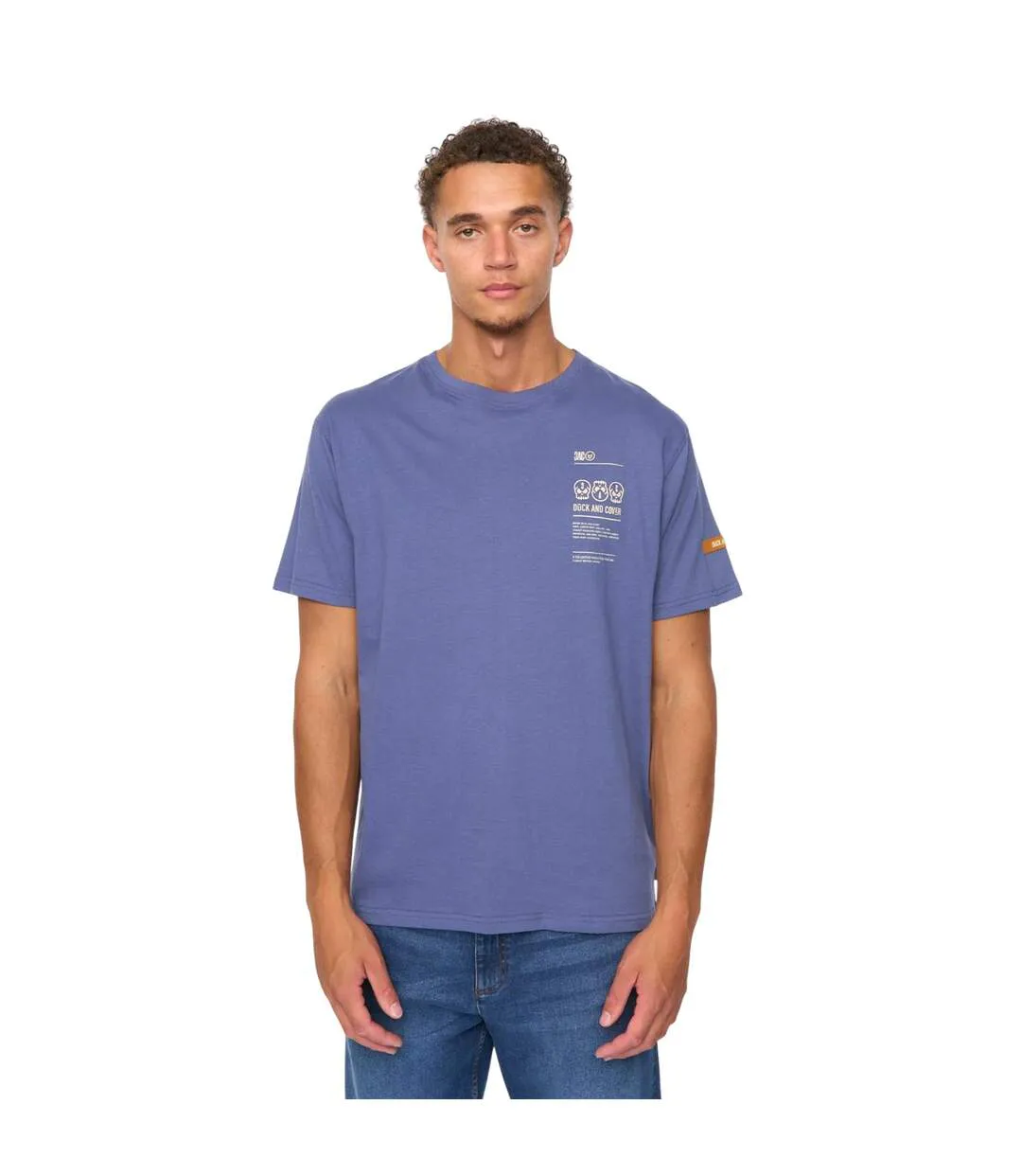 Mens Cramptone T-shirt Denim Blue Duck And Cover-2