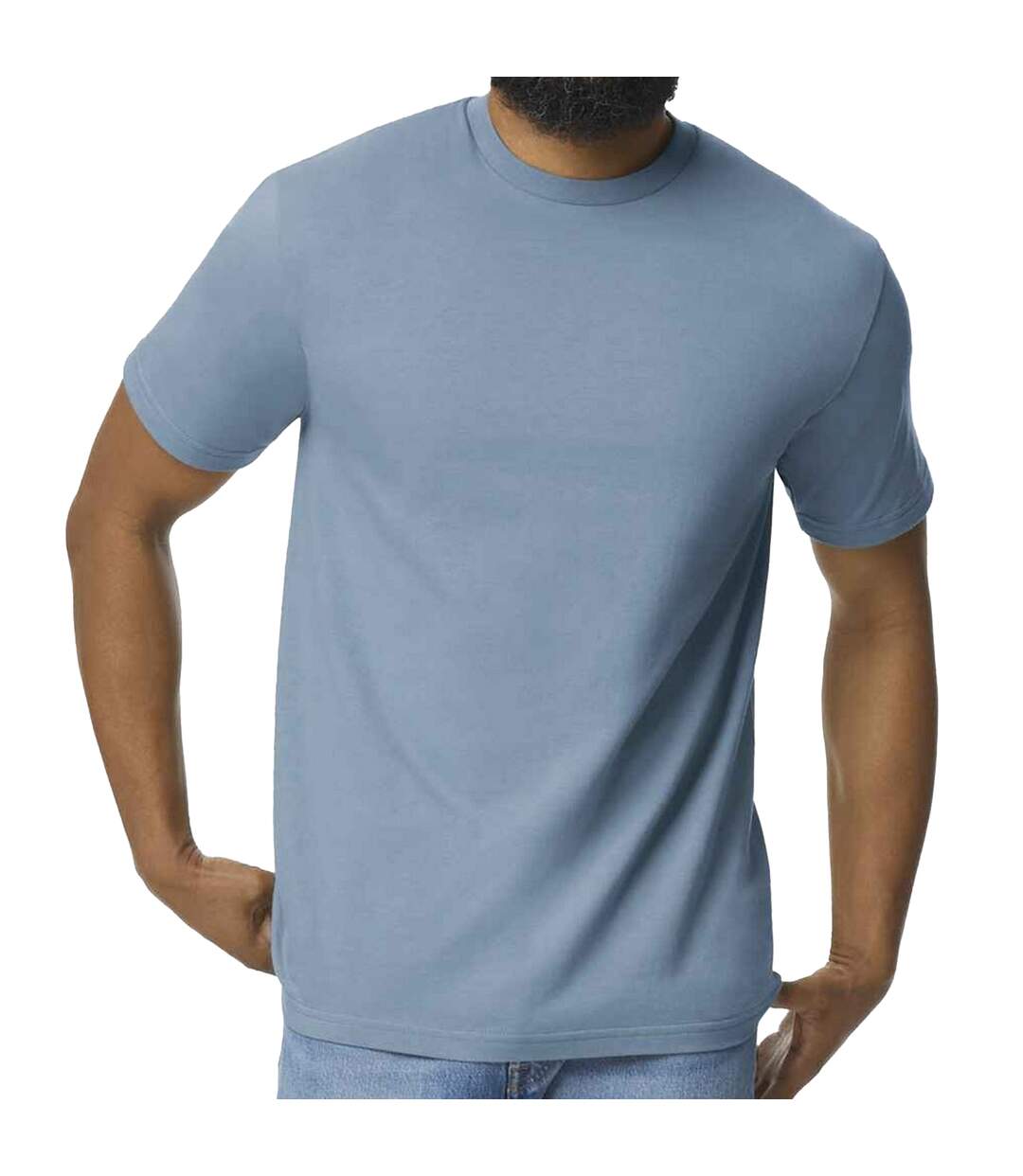 T-shirt homme bleu de gris Gildan