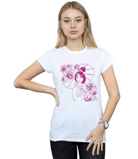 Disney - T-shirt MULAN MONO MAGNOLIA - Femme (Blanc) - UTBI16035