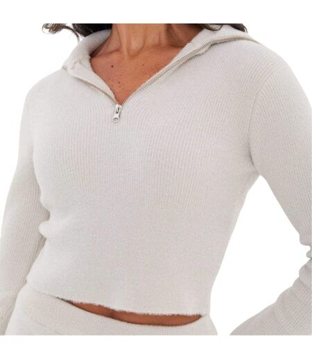 Pull Motif/style Court Femme Gris I Saw It First