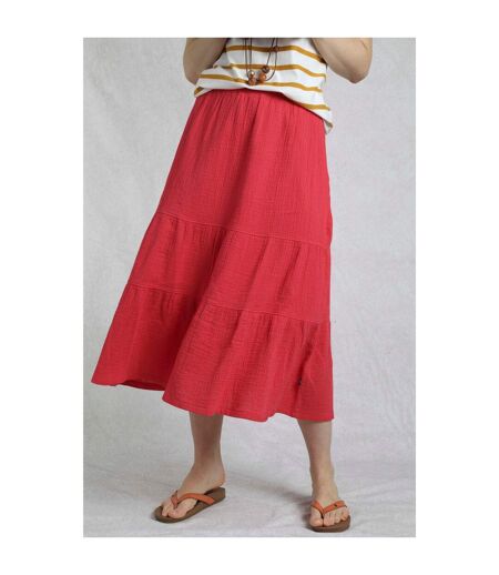 Jupe mi-longue lathika femme rouge Weird Fish