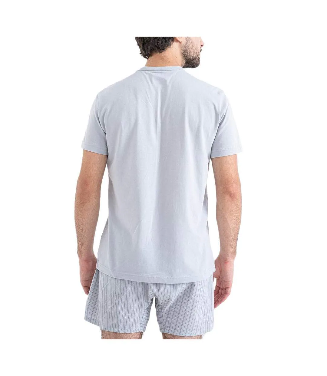 Pyjama gris homme calvin klein jeans poplin-2
