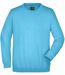 Sweat-shirt col rond - JN040 - bleu turquoise - mixte homme femme-2