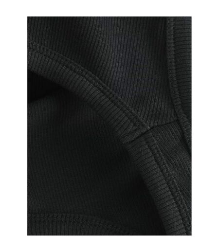 Haut Sans Manches Motif/style Côtelé Femme Noir JJXX