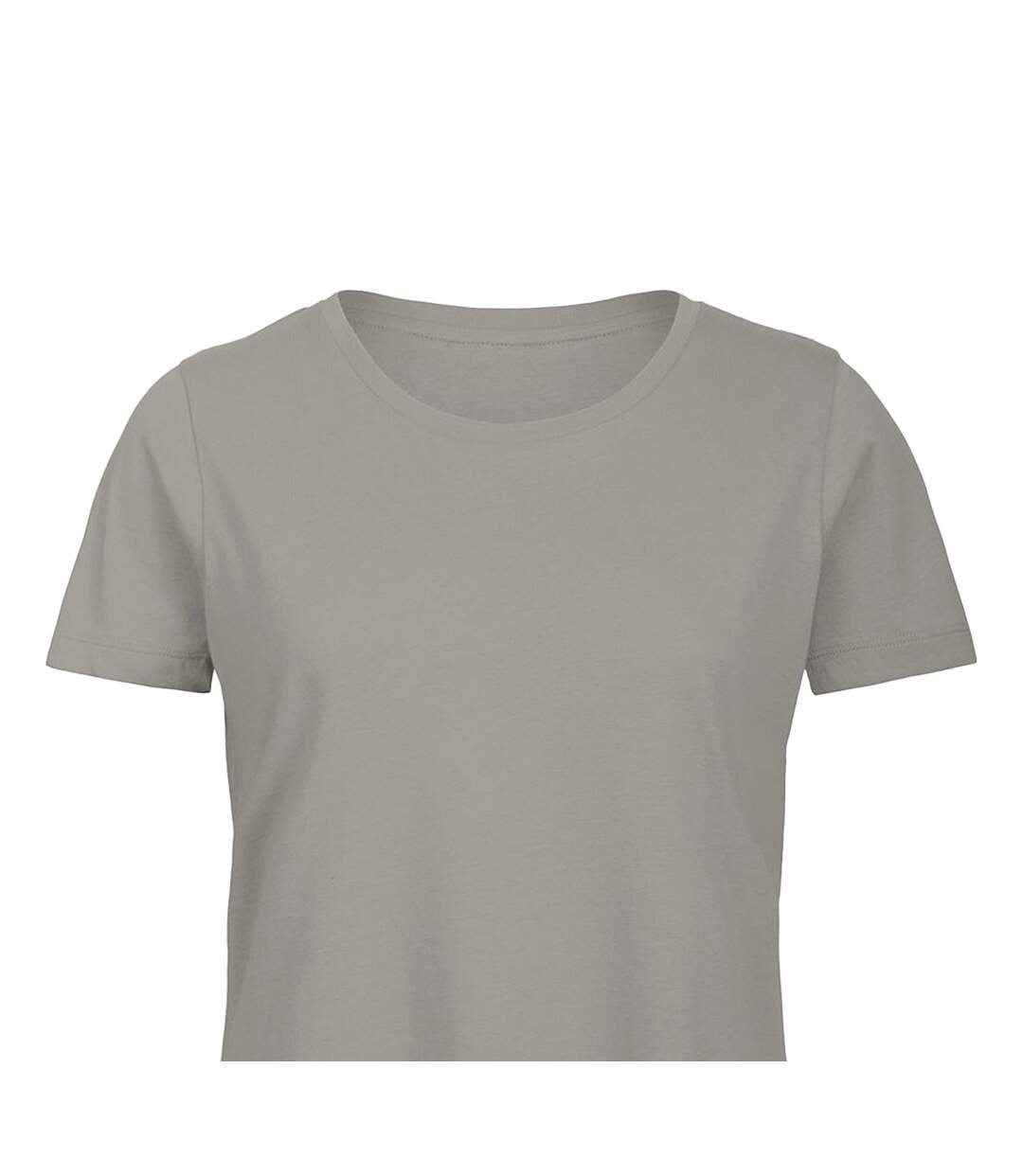 Womens/ladies Organic T-shirt Light Grey B&C-2