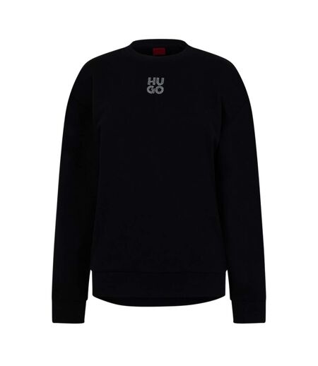 Sweat Motif/style Strass Femme Noir Hugo