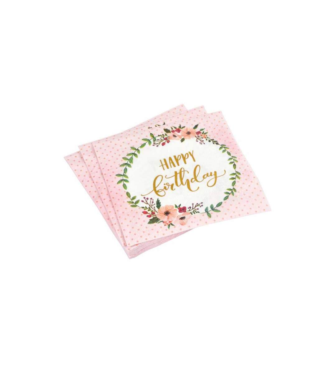 Lot de 20 Serviettes en Papier Boho Chat 33x33cm Rose-1