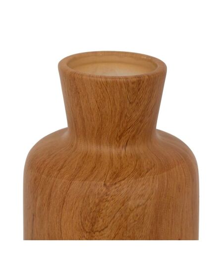 Vase Déco Effet Bois Soa 30cm Marron